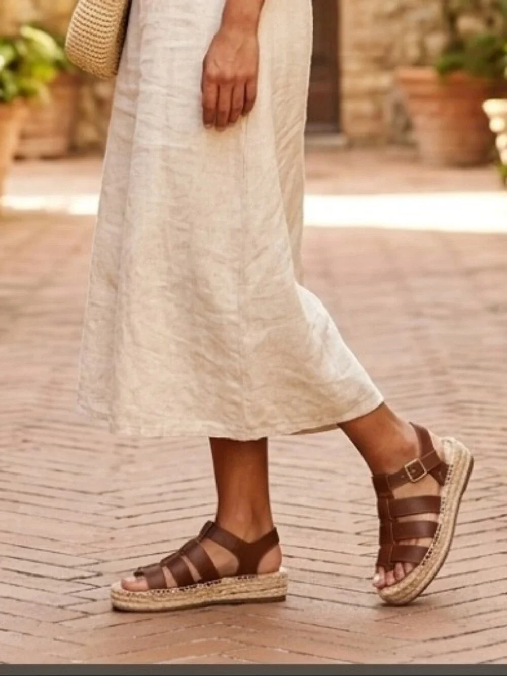 Haute Hippie Brown Gladiator   Espadrille Platform Sandals